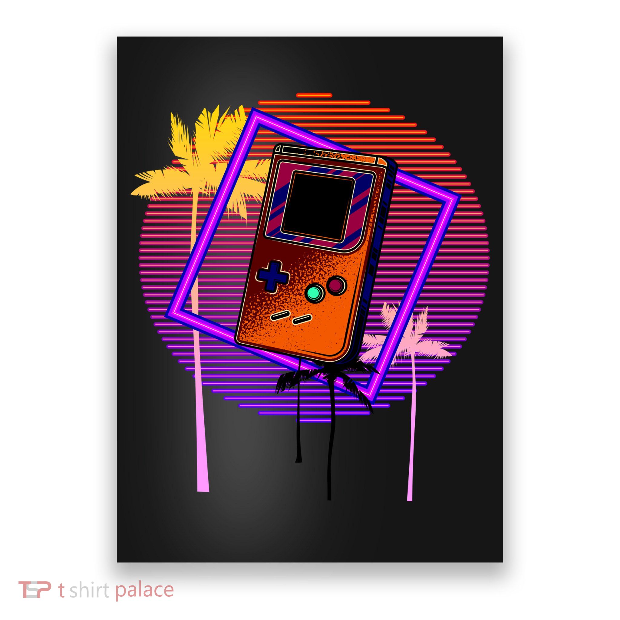Neon Retro Video Game Poster