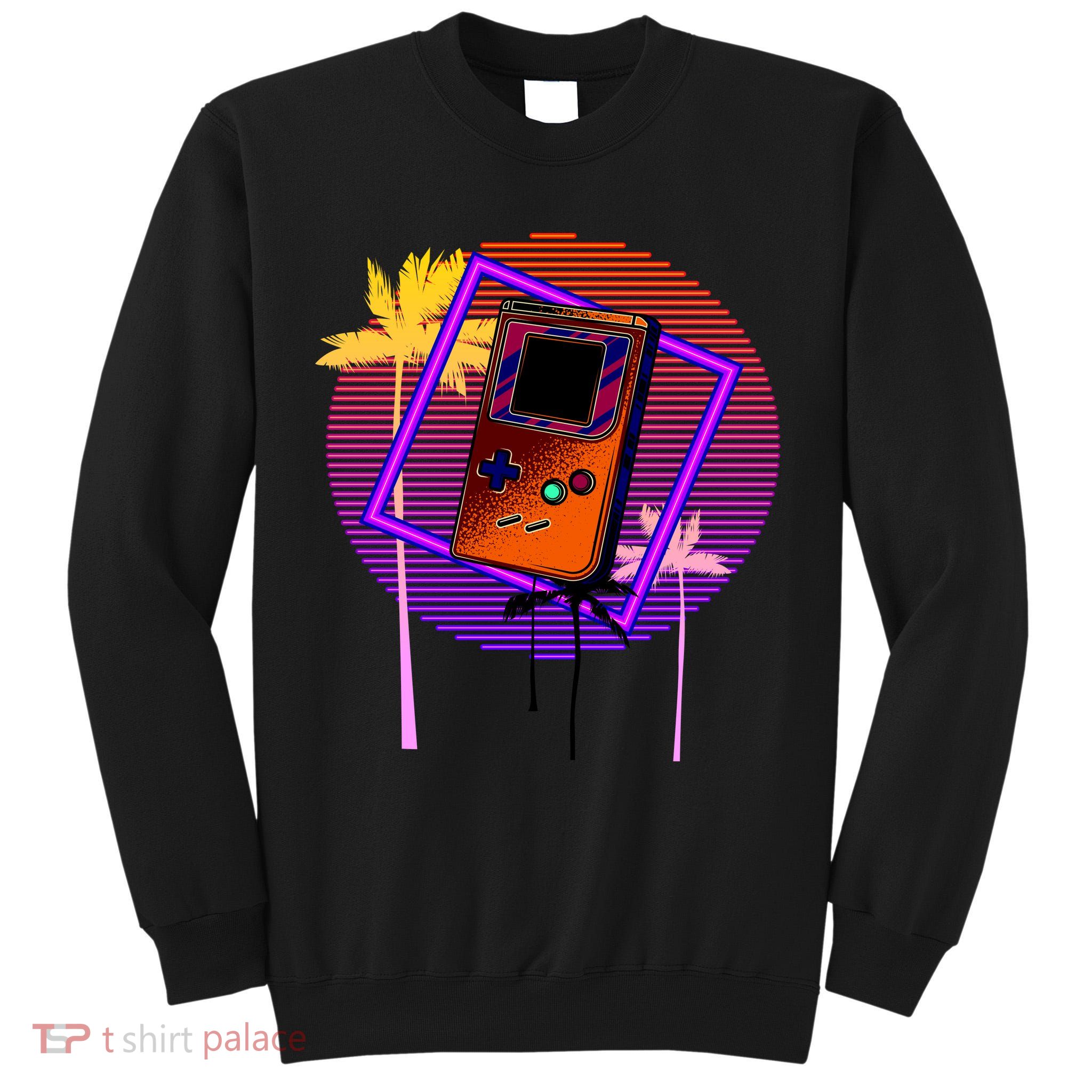 Neon Retro Video Game Tall Sweatshirt