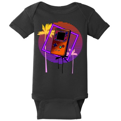 Neon Retro Video Game Baby Bodysuit