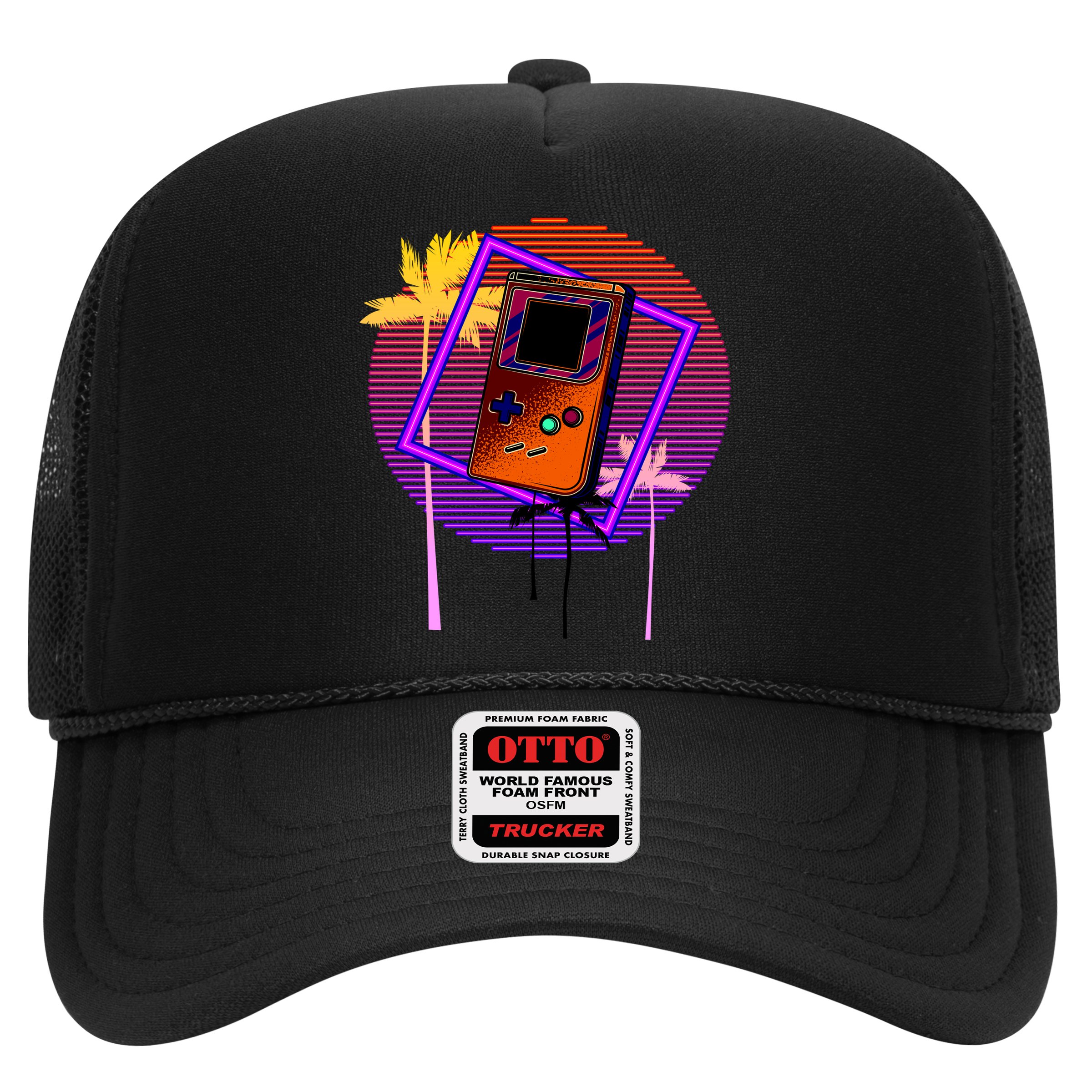 Neon Retro Video Game Hat