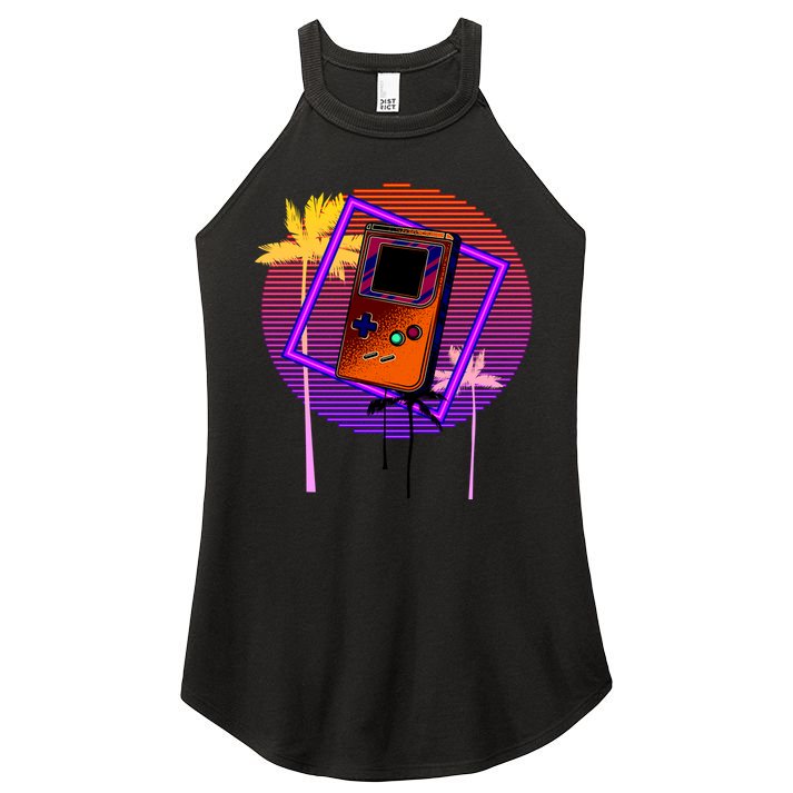 Neon Retro Video Game Women's Perfect Tri Rocker Tank