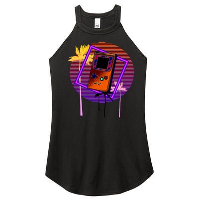 Neon Retro Video Game Women’s Perfect Tri Rocker Tank