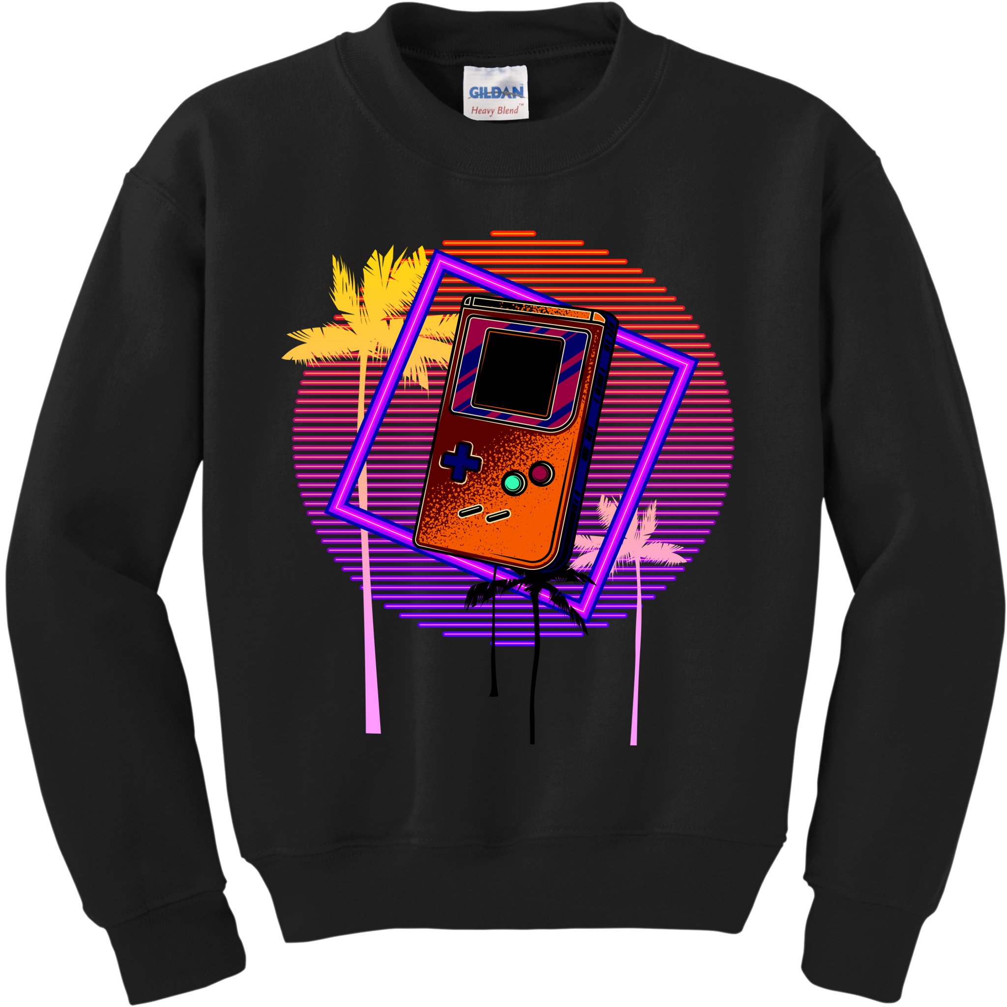 Neon Retro Video Game Kids Sweatshirt