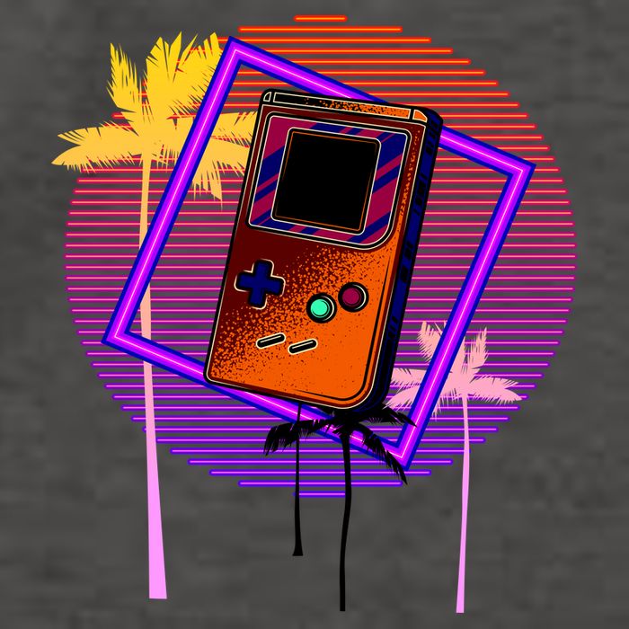 Neon Retro Video Game Vector Backpack