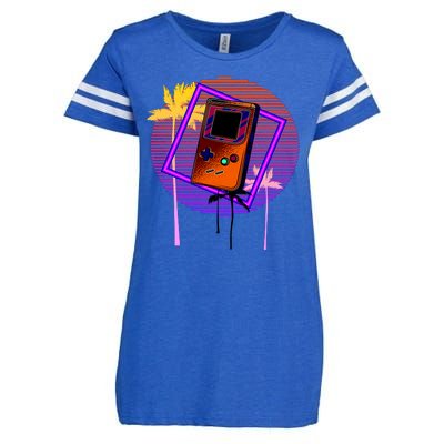 Neon Retro Video Game Enza Ladies Jersey Football T-Shirt