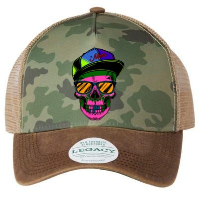 Neon Skeleton Mars Legacy Tie Dye Trucker Hat