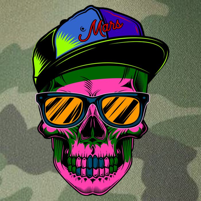 Neon Skeleton Mars Legacy Tie Dye Trucker Hat