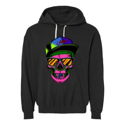 Neon Skeleton Mars Garment-Dyed Fleece Hoodie