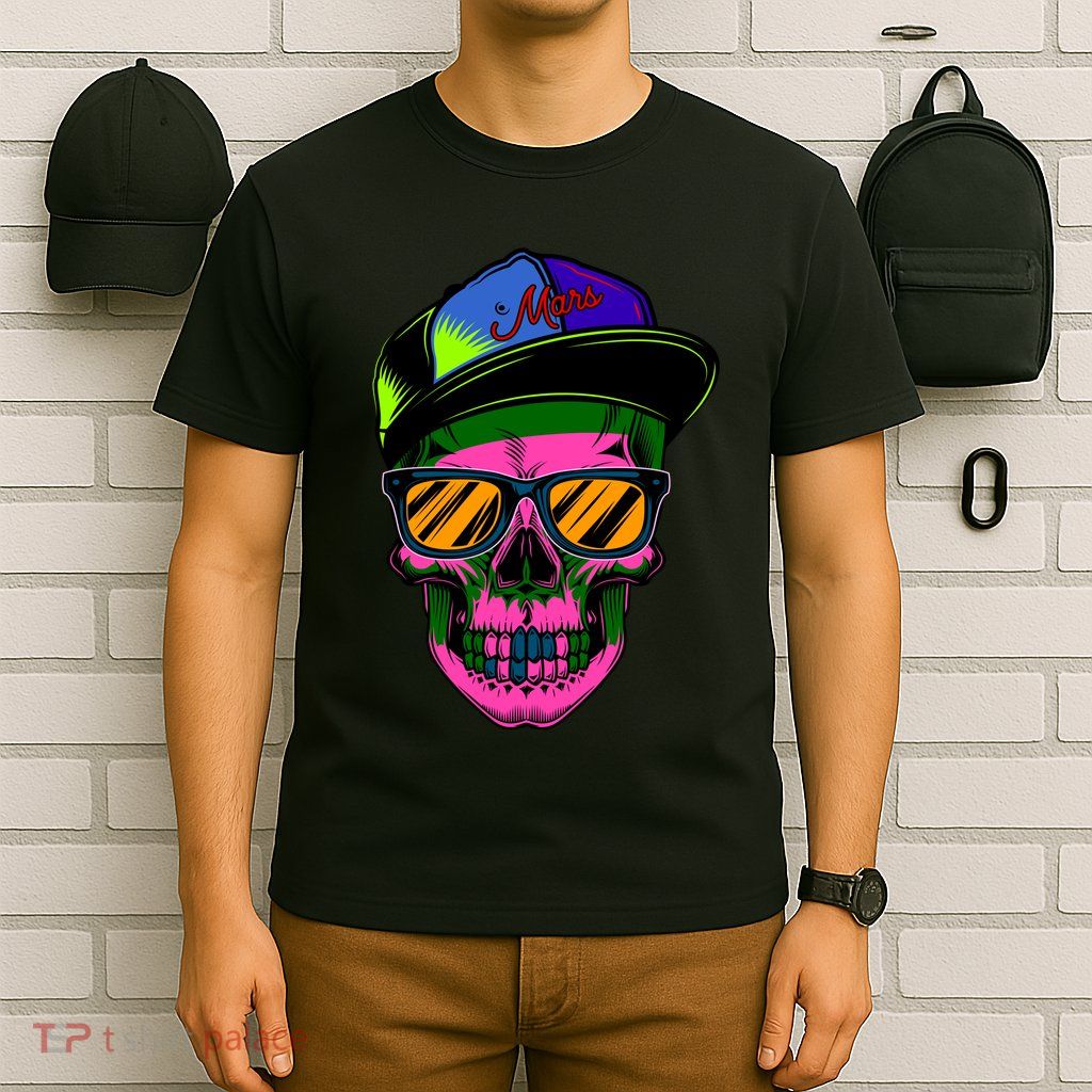 Neon Skeleton Mars T-Shirt