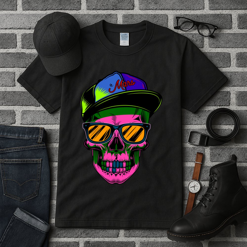 Neon Skeleton Mars Tall T-Shirt