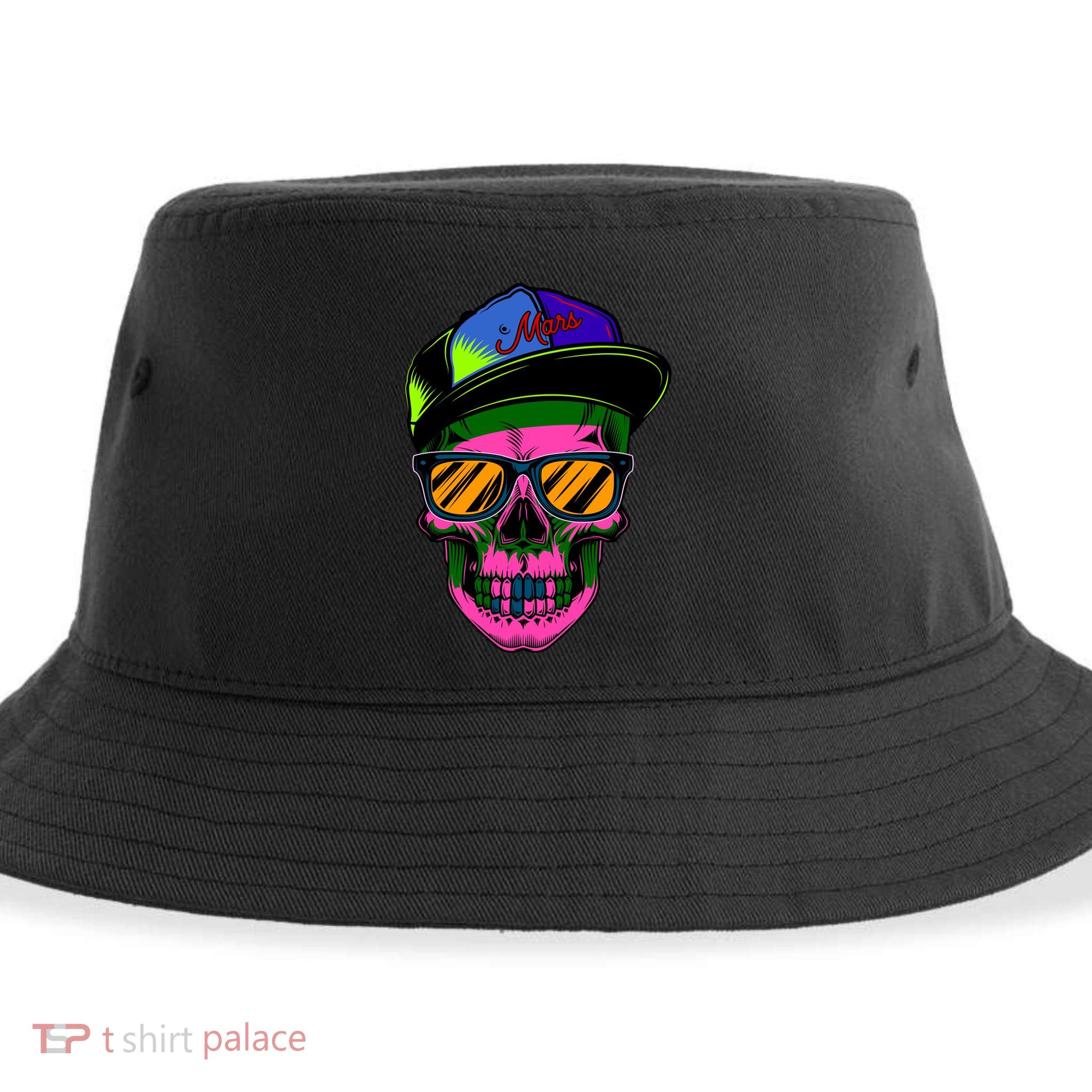 Neon Skeleton Mars Sustainable Bucket Hat