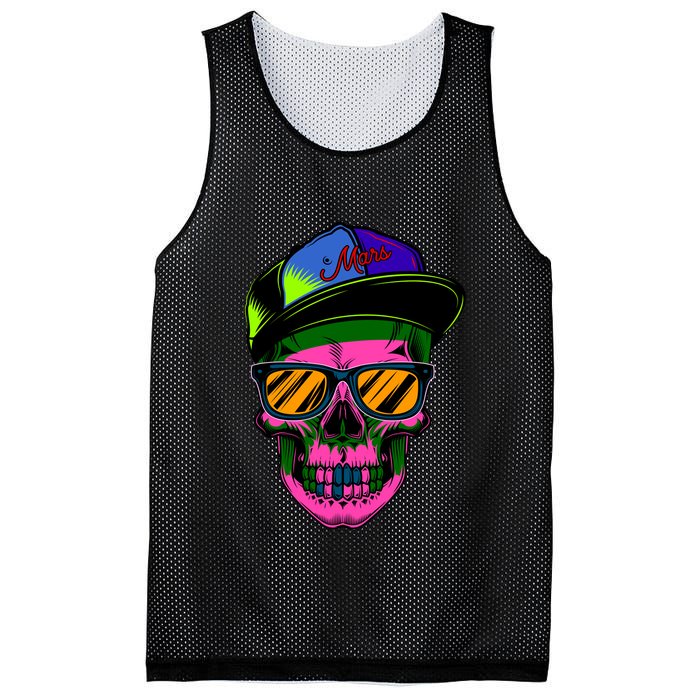 Neon Skeleton Mars Mesh Reversible Basketball Jersey Tank