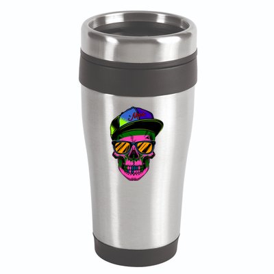 Neon Skeleton Mars 16oz Travel Tumbler