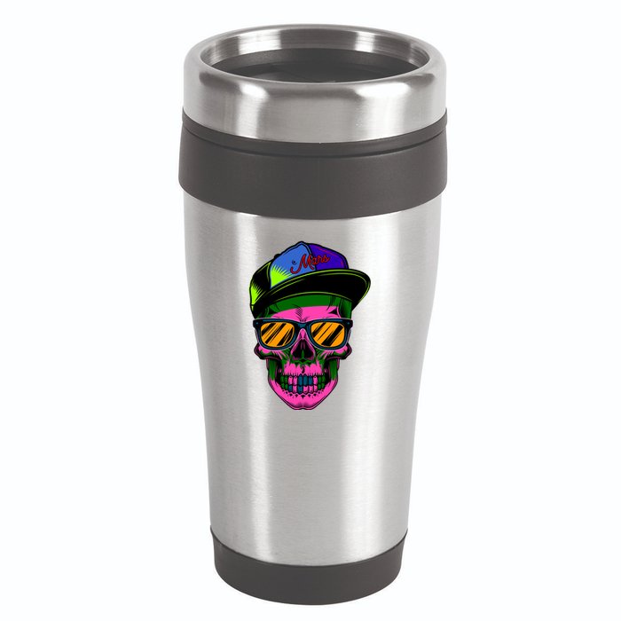 Neon Skeleton Mars 16oz Travel Tumbler