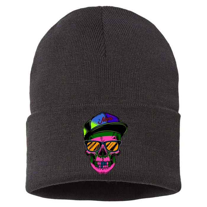 Neon Skeleton Mars Sustainable Knit Beanie