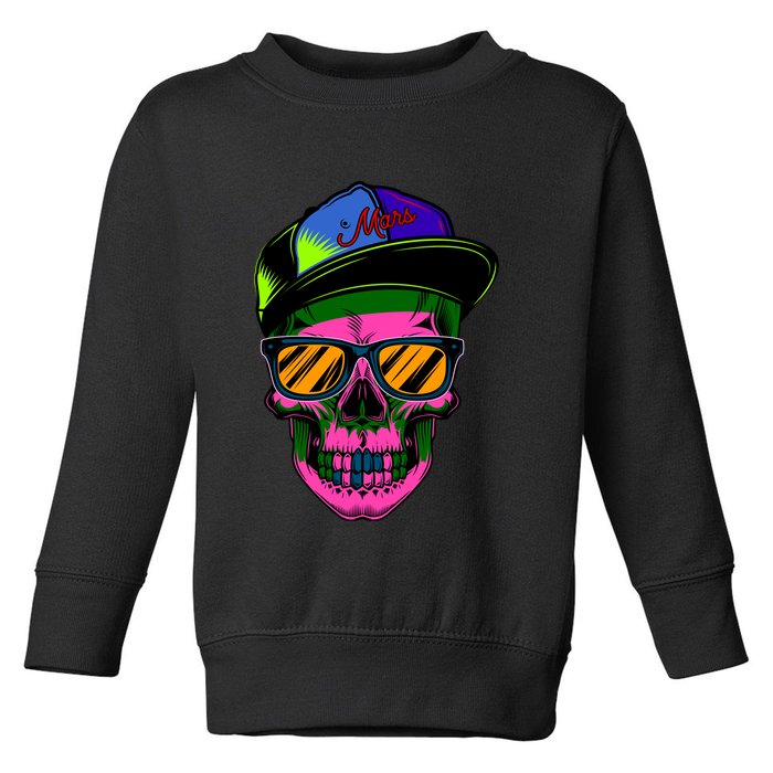 Neon Skeleton Mars Toddler Sweatshirt
