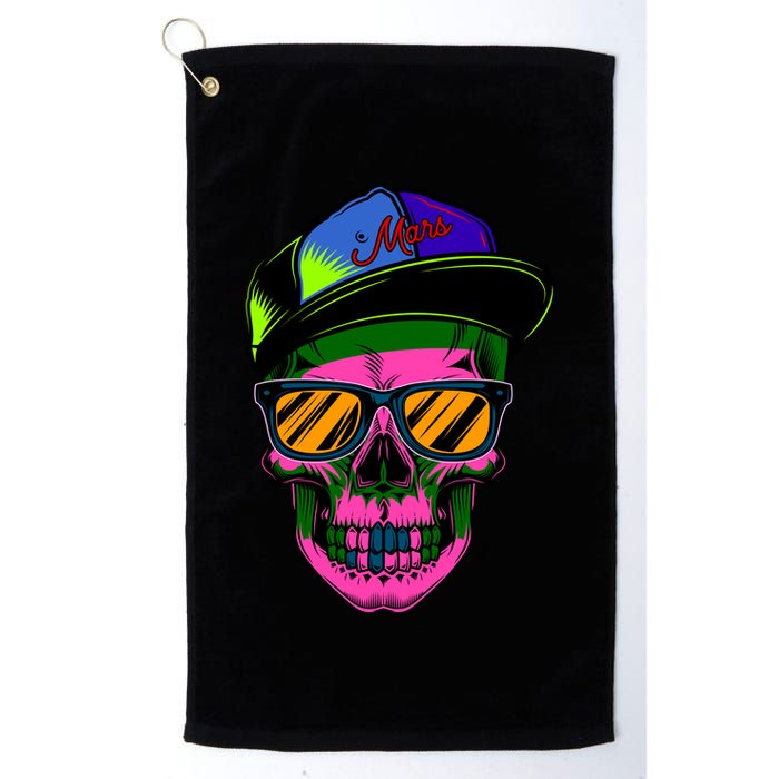 Neon Skeleton Mars Golf Towel