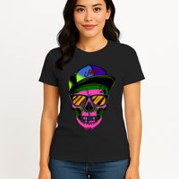 Neon Skeleton Mars Womens T-Shirt