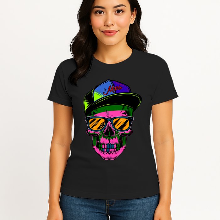 Neon Skeleton Mars Womens T-Shirt