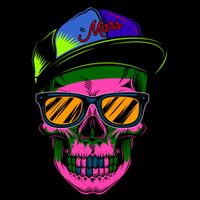 Neon Skeleton Mars Womens T-Shirt