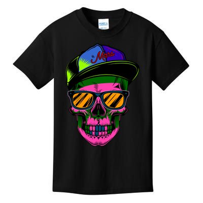 Neon Skeleton Mars Kids T-Shirt