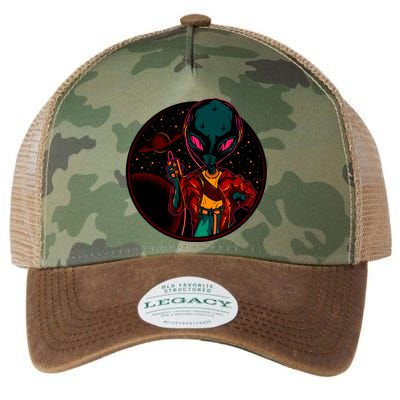 Neon Space Alien Legacy Tie Dye Trucker Hat