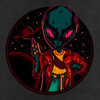 Neon Space Alien Cool Comfort Performance Bucket Hat
