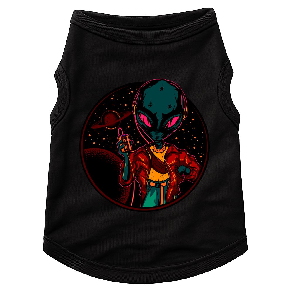 Neon Space Alien Doggie Tank