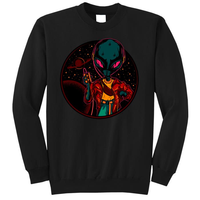 Neon Space Alien Sweatshirt