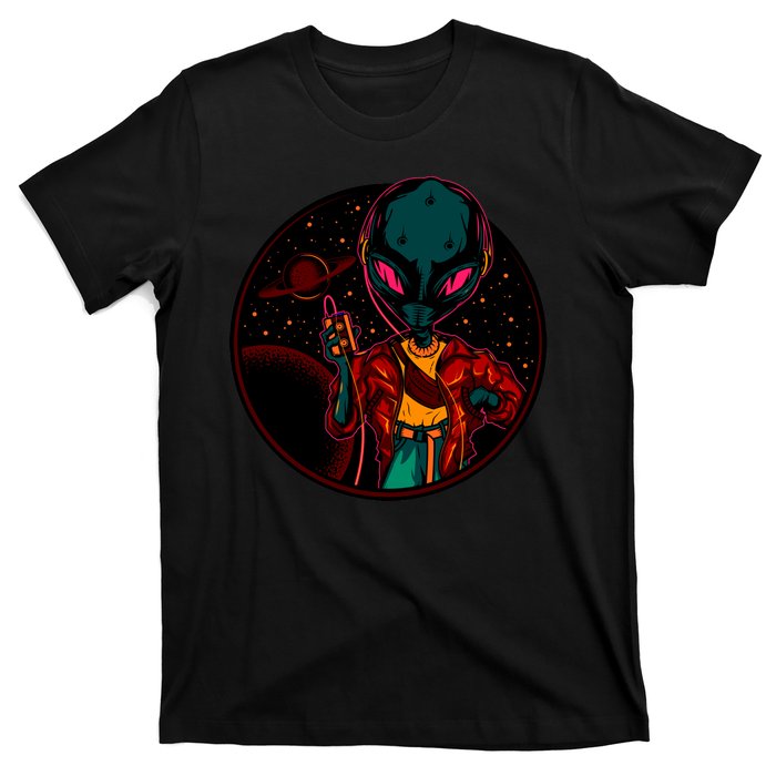 Neon Space Alien T-Shirt