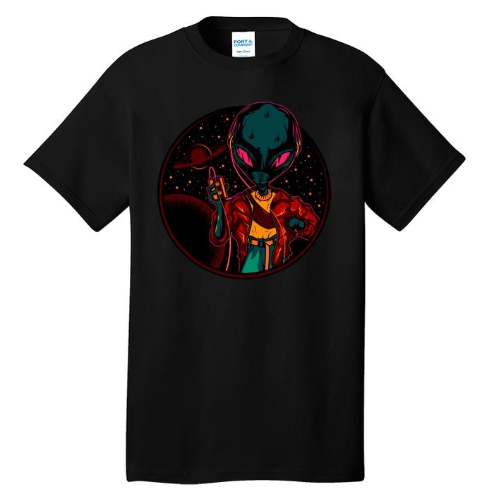 Neon Space Alien Tall T-Shirt