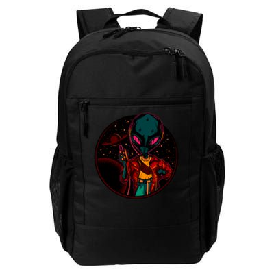 Neon Space Alien Daily Commute Backpack