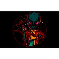 Neon Space Alien Bumper Sticker