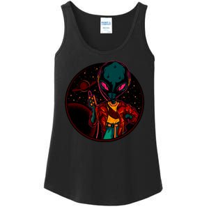 Neon Space Alien Ladies Essential Tank