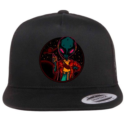 Neon Space Alien Flatbill Hat