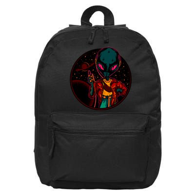 Neon Space Alien 16 in Basic Backpack