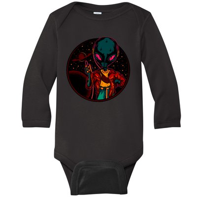 Neon Space Alien Baby Long Sleeve Bodysuit