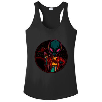 Neon Space Alien Ladies PosiCharge Competitor Racerback Tank