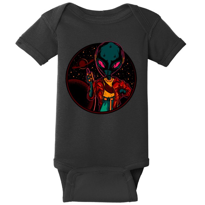 Neon Space Alien Baby Bodysuit