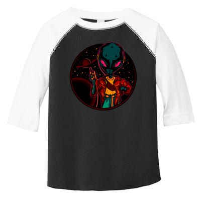 Neon Space Alien Toddler Fine Jersey T-Shirt