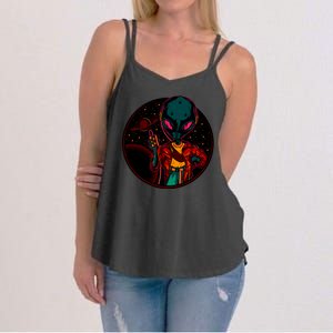 Neon Space Alien Women's Strappy Tank