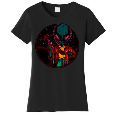 Neon Space Alien Women's T-Shirt