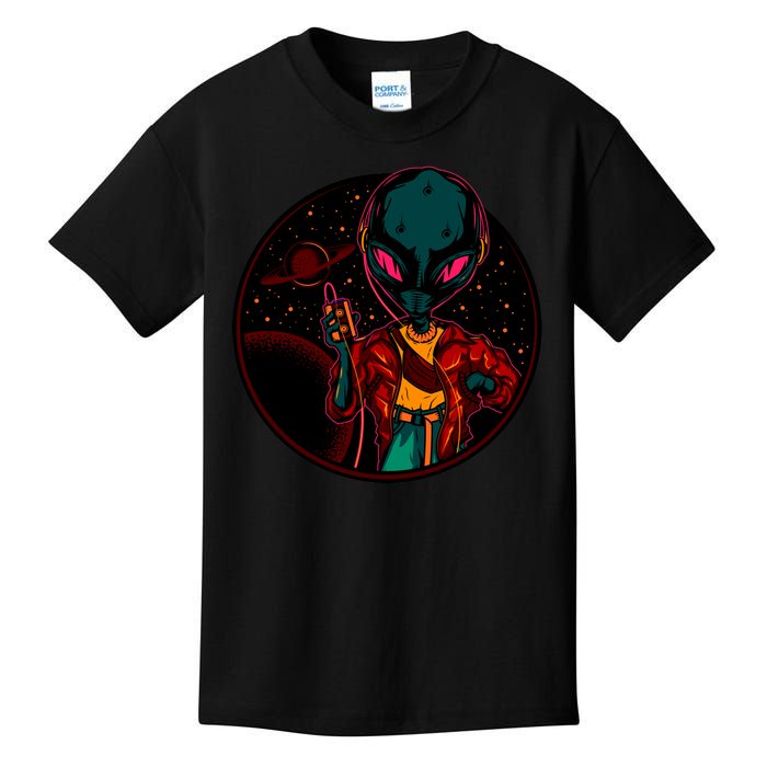 Neon Space Alien Kids T-Shirt