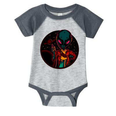 Neon Space Alien Infant Baby Jersey Bodysuit