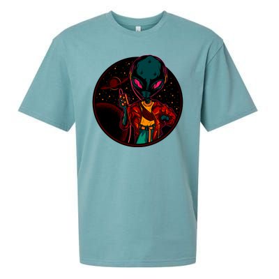 Neon Space Alien Sueded Cloud Jersey T-Shirt