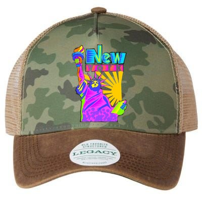 Neon Statue of Liberty Legacy Tie Dye Trucker Hat