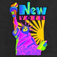 Neon Statue of Liberty Cool Comfort Performance Bucket Hat