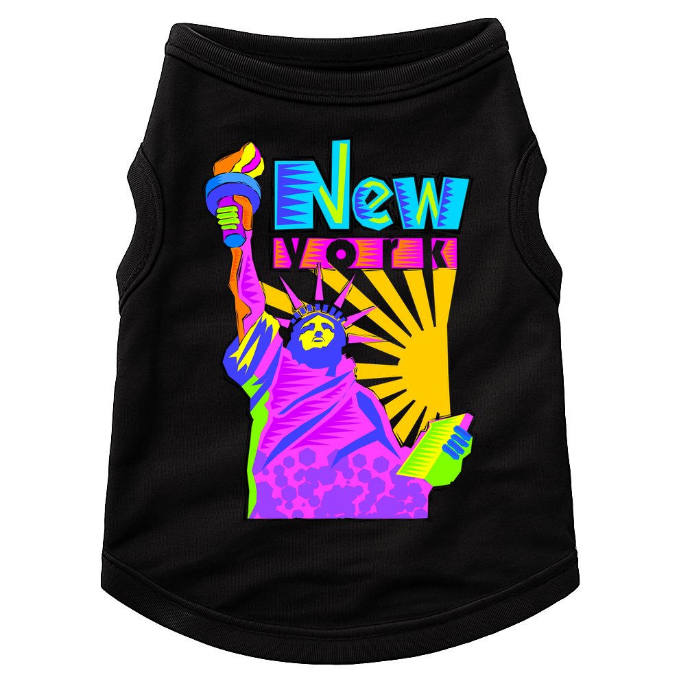 Neon Statue of Liberty Doggie Tank