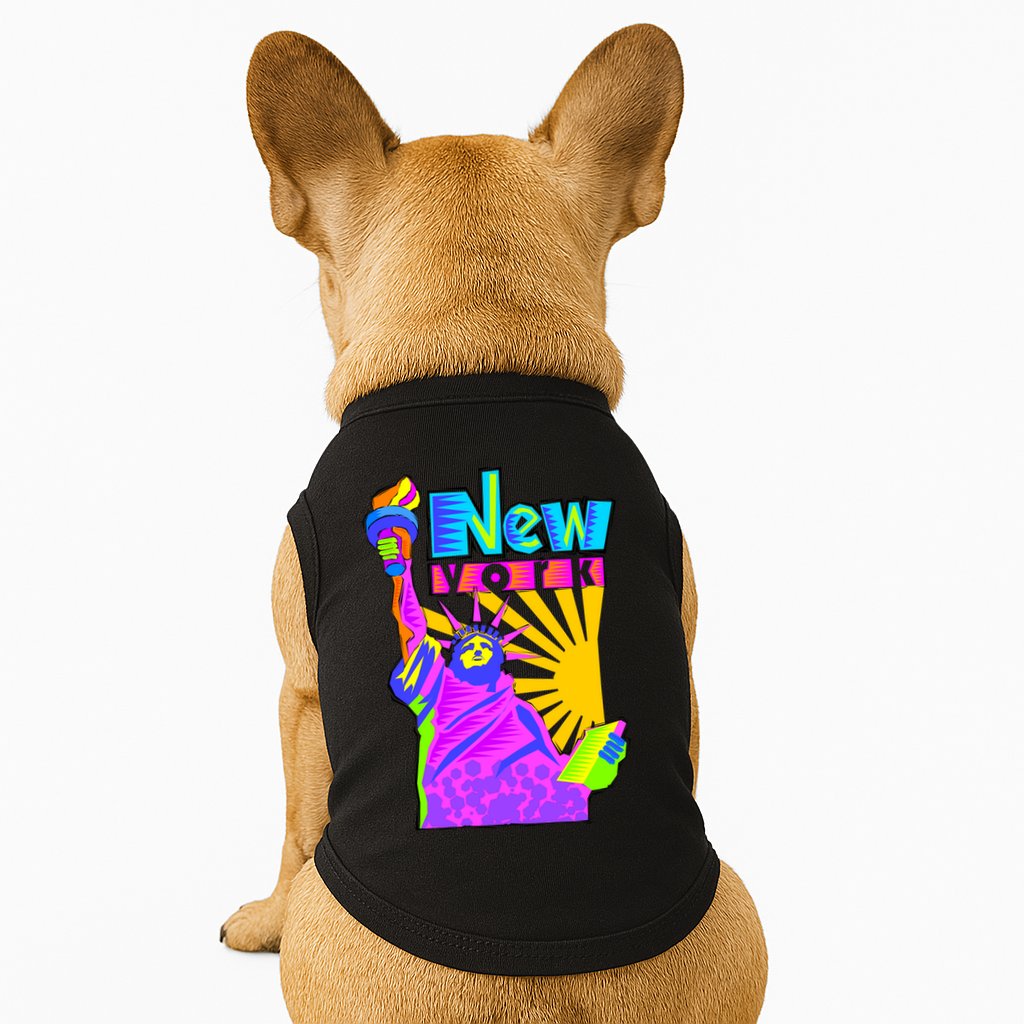 Neon Statue of Liberty Doggie Tank