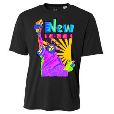 Neon Statue of Liberty Cooling Performance Crew T-Shirt